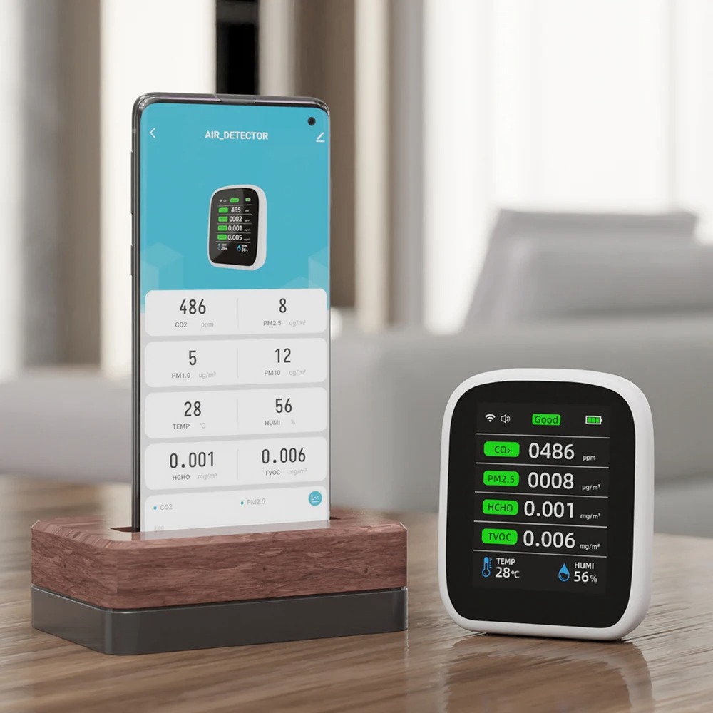 Tuya WIFI 8 In 1 Air Quality M - огляд і ціна Air Quality Monitor Co2 Pm2.5 Tvoc