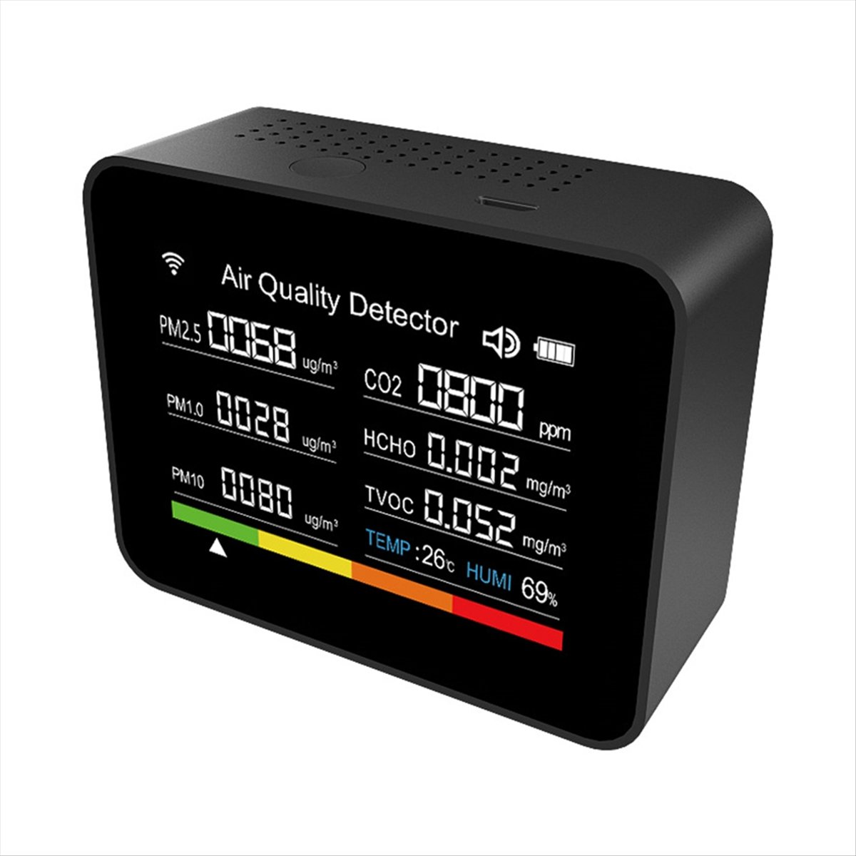 T64C! 13 in 1 Tuya WIFI Air Qu - огляд і ціна Air Quality Monitor Co2 Pm2.5 Tvoc