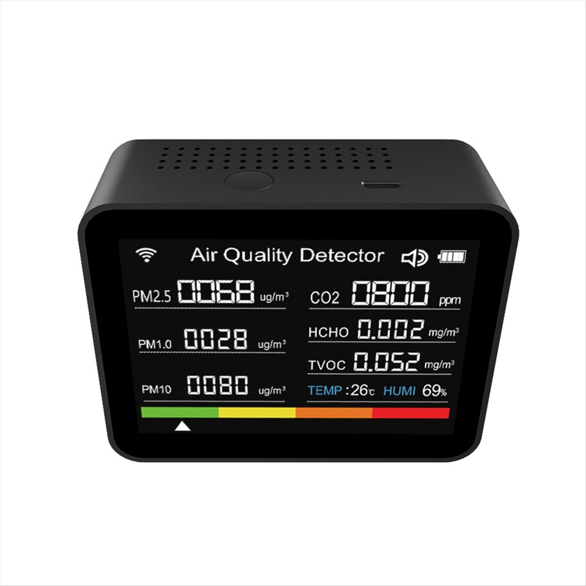 T64C! 13 in 1 Tuya WIFI Air Qu - огляд і ціна Air Quality Monitor Co2 Pm2.5 Tvoc