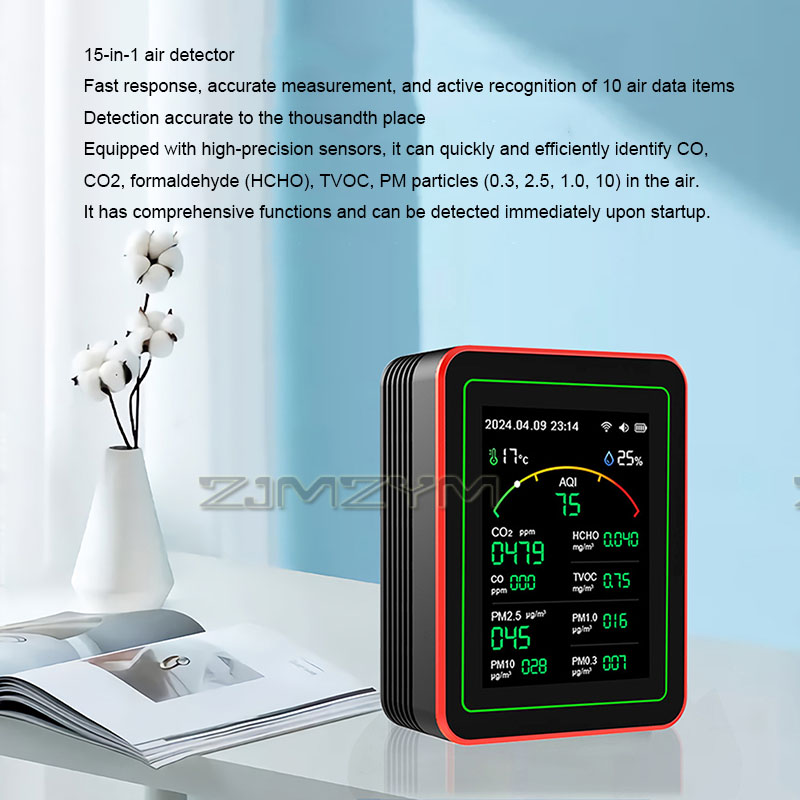 15In1 Thousand-digit Air Quali - огляд і ціна Air Quality Monitor Co2 Pm2.5 Tvoc