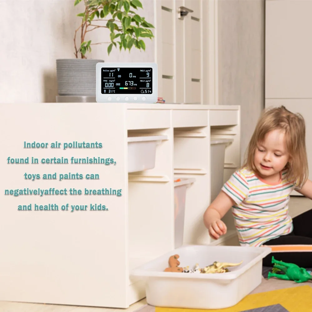 2026 2025Wi-Fi Air Quality Mon - огляд і ціна Air Quality Monitor Co2 Pm2.5 Tvoc