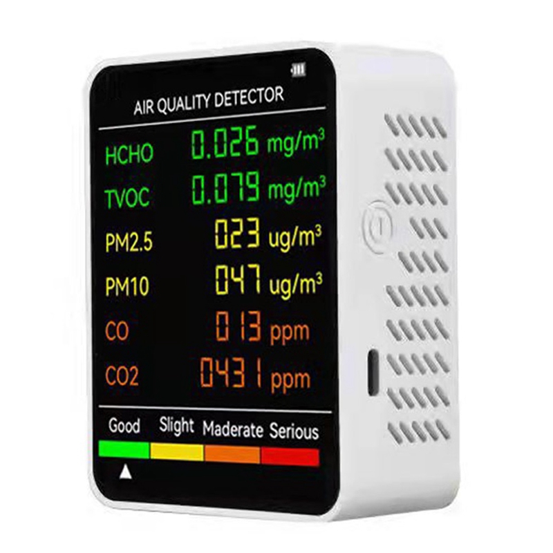 6 In 1 PM2.5 PM10 HCHO TVOC CO - огляд і ціна Air Quality Monitor Co2 Pm2.5 Tvoc