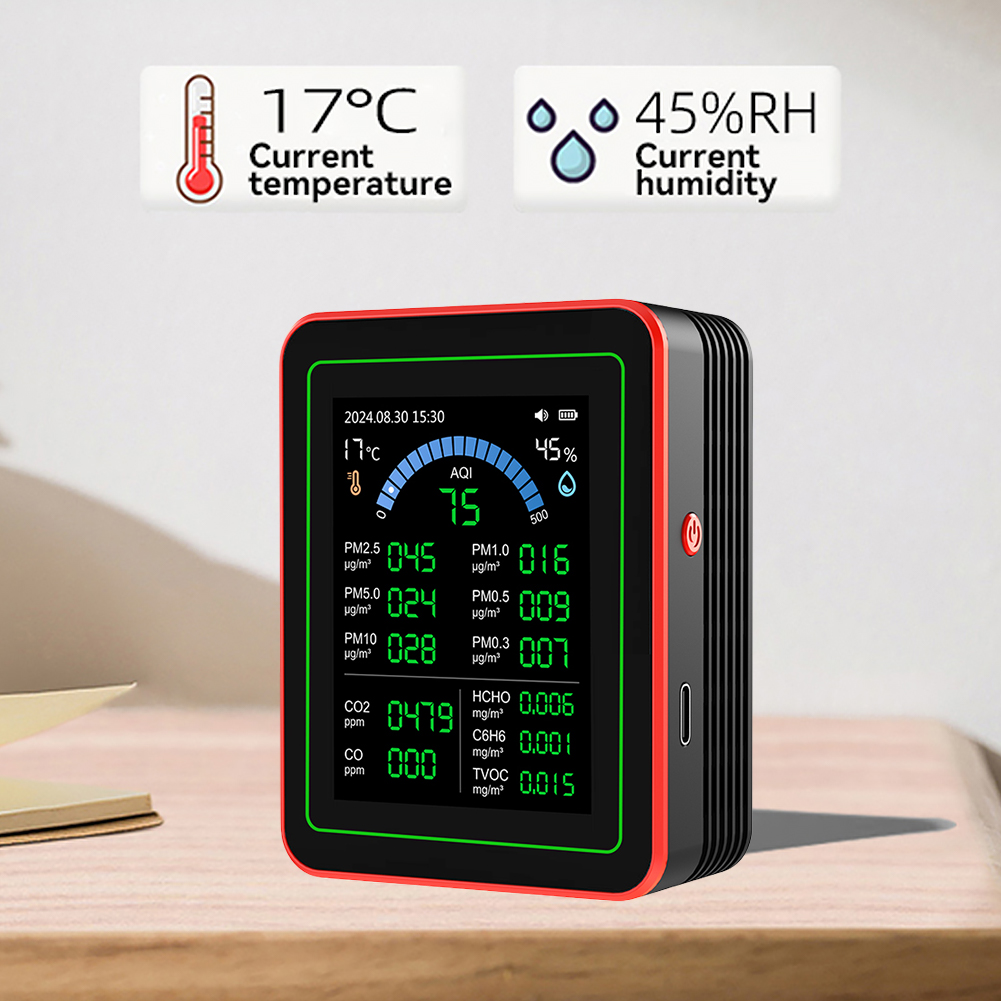 18 In 1 Air Quality Monitor Se - огляд і ціна Air Quality Monitor Co2 Pm2.5 Tvoc