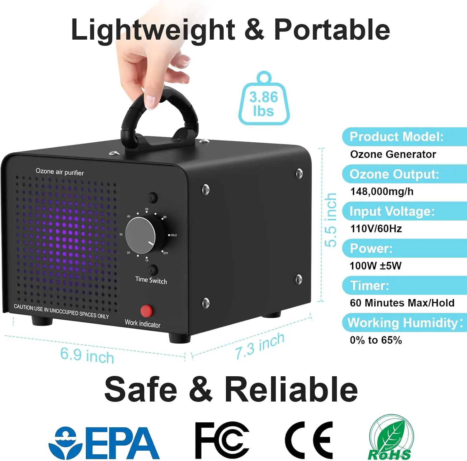 US Shipping Ozone Generator 14 - огляд і ціна Industrial Ozone Machine Air Purifier